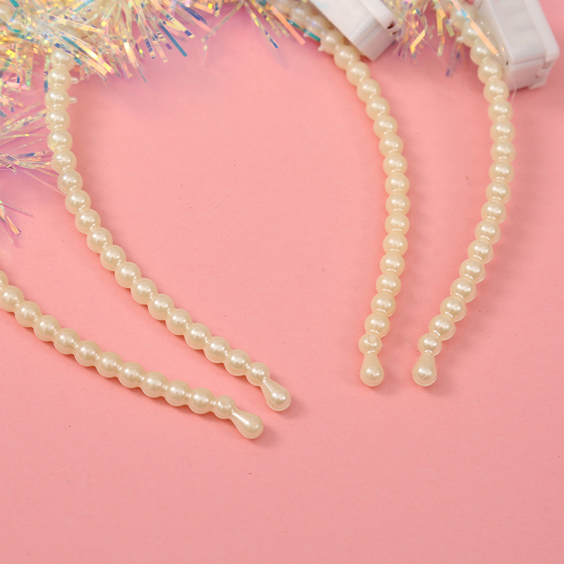 厂家批发成人儿童装饰蝴蝶结兔耳朵独角兽发光发箍闪光派对装饰品详情11