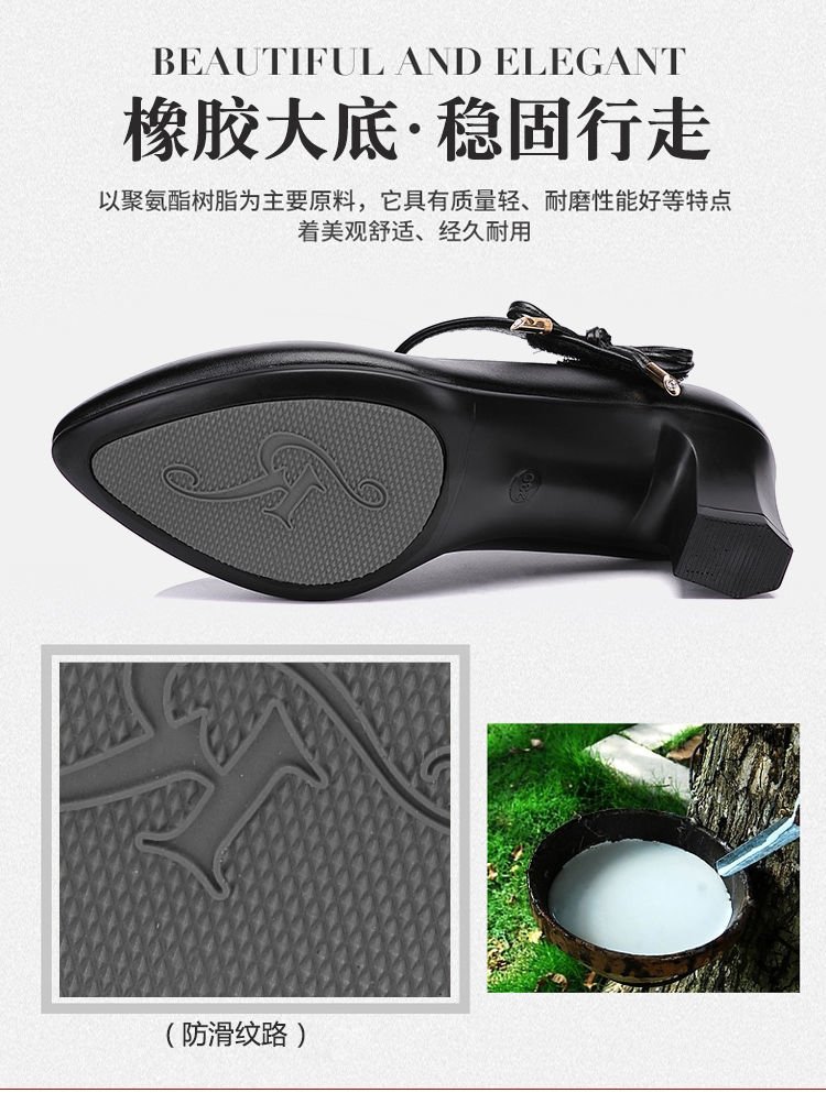 夏季新款女式软皮单鞋时尚扣带不跟不磨脚高跟职业女鞋详情7