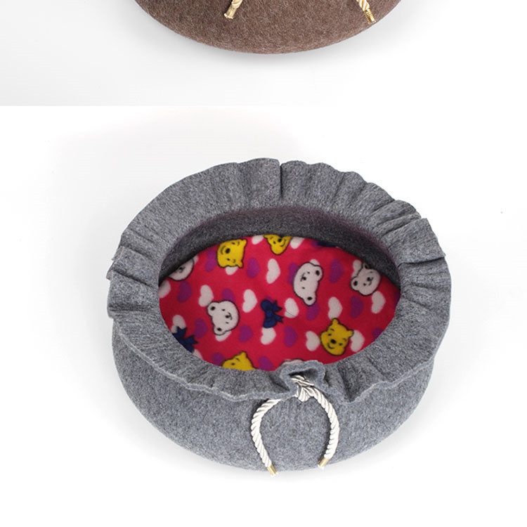 Wholesale manufacturer, wholesale cat beds, dog beds, pet beds, felt, pet beds, four-season fashionable wool felt for warmth pic 9