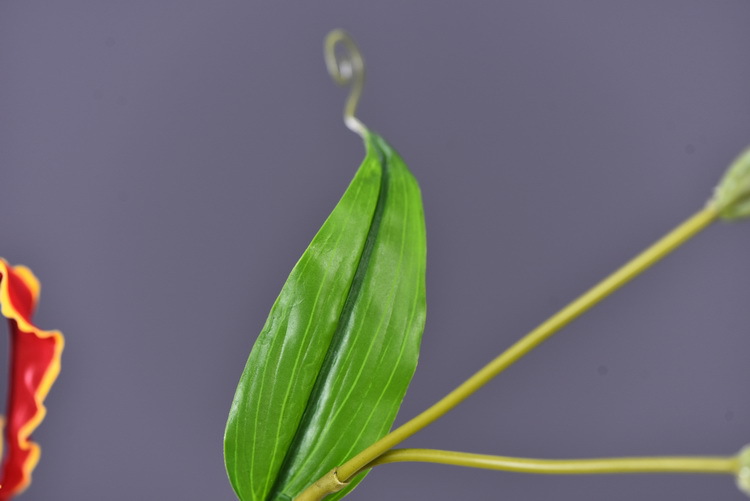 Lanjin artificial Plant Long Branch 3-head Jialan Flame Lily, high-end artificial flower, artificial flower, artificial flame lily, strange lily, home decoration pic 19