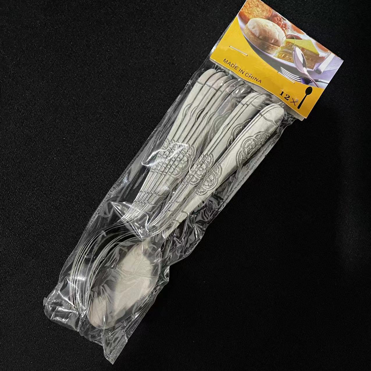 Household metal soup spoons, thickened long-handled small spoons, tableware, student cafeteria rice spoons, adult spoons wholesale pic 2