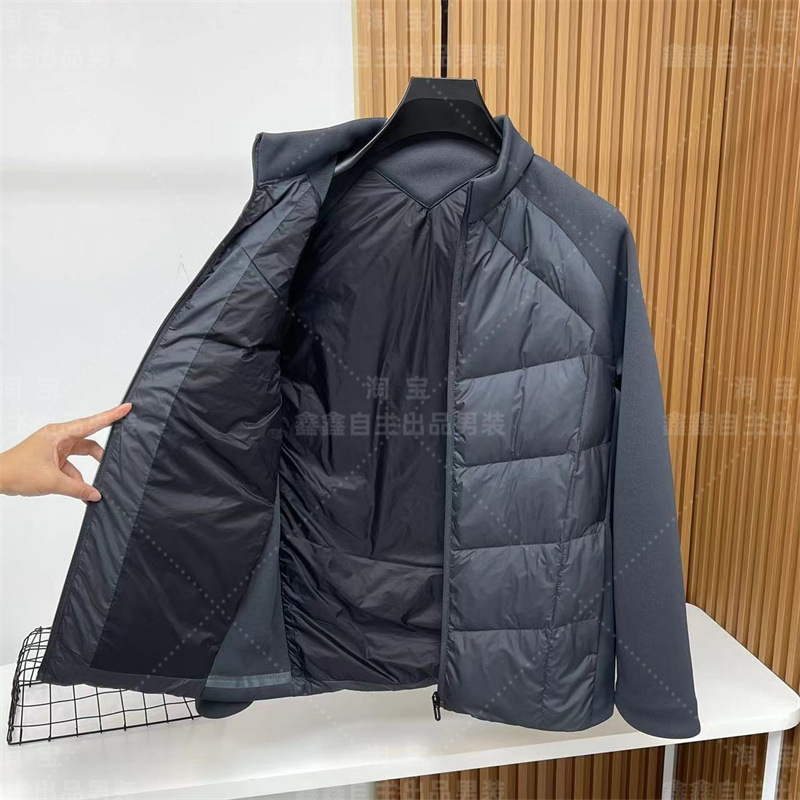 迪家张译同款90白鸭绒立领男士羽绒服运动休闲轻薄款羽绒外套男详情27