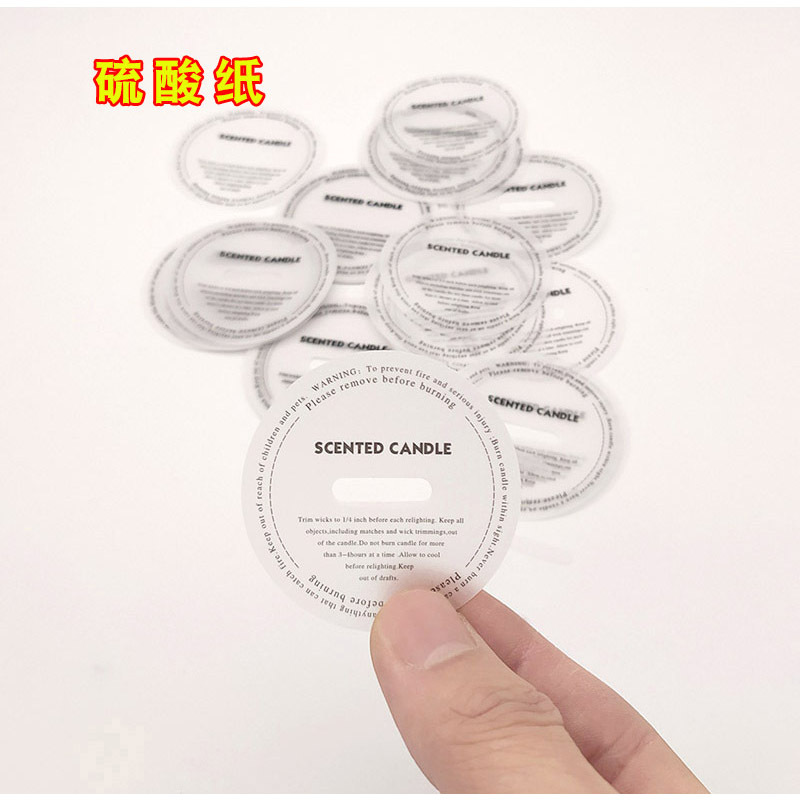 Scented candle, round dust-proof sulfate paper, coated white card paper, diy handmade wax cup protective paper, 4.5-7cm pic 5