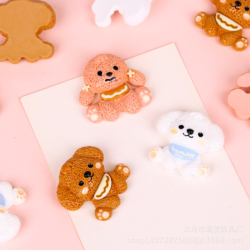 Cute puppy resin patch diy cream glue clog shoe buckle pendant hair clip hair band accessory materials pic 6