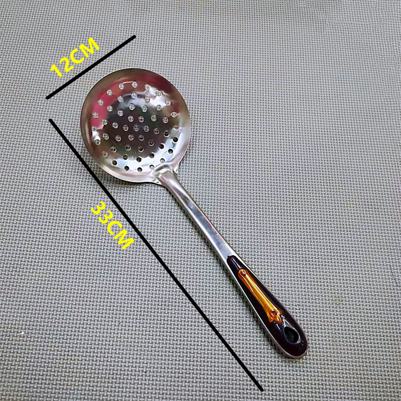 Thickened stainless steel cooking spatula, stir-frying spatula, large rice spoon, thickened long-handled rice spoon, 2-yuan supply pic 3