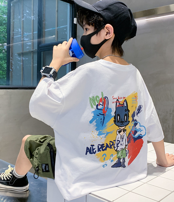 儿童装男童短袖T恤夏装2022年新款夏季男孩中大童夏款纯棉上衣潮t详情23