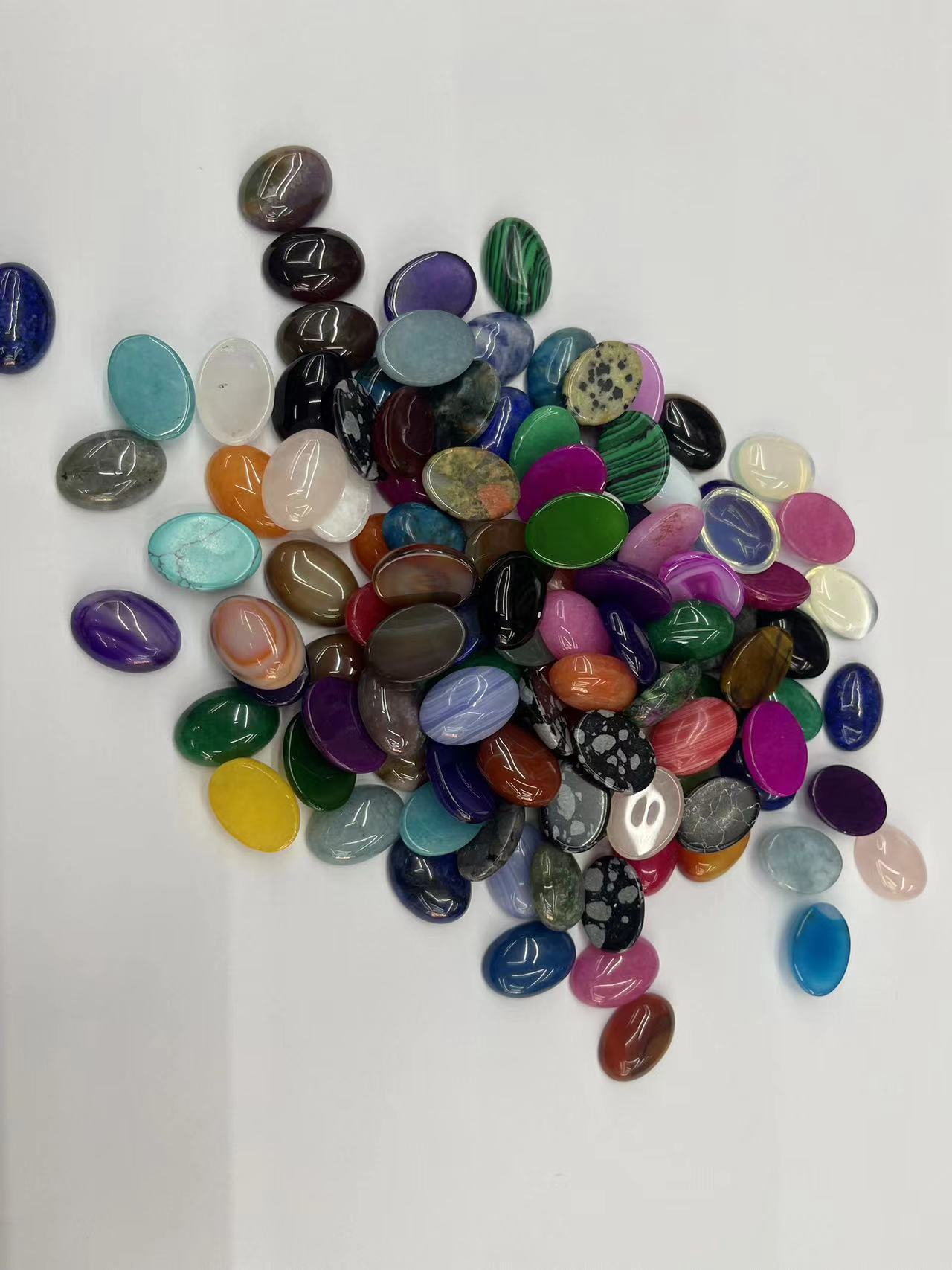 10x14，13x18mm 混色戒面天然石椭圆形DIY饰品裸石配件天然石戒面天然石饰品配件详情6