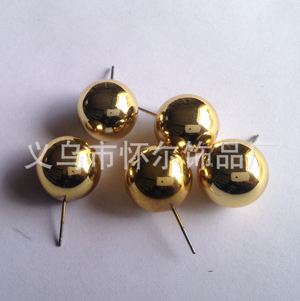 CCB电镀大孔珠 吊孔 塑料珠子合金配件 异形花 五角星 桃心珠子详情14