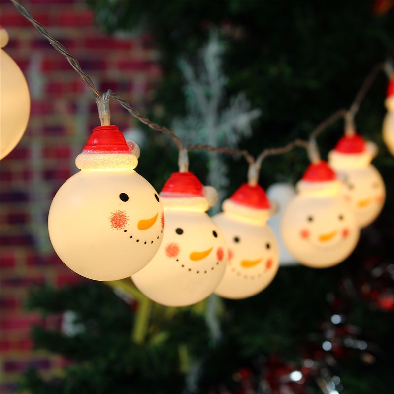 Cross-border best-selling led Christmas snowman light string, Santa Claus festival small colorful lights, girlish heart decoration string lights pic 6
