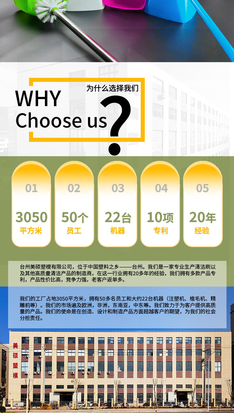 马桶刷家用圆头无死角厕所清洁刷子蹲便器清洁卫生间马桶刷套装详情5