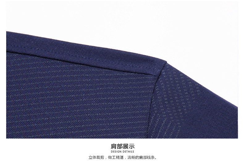 爸爸装夏季翻领冰丝短袖t恤男真口袋薄款条纹中老年男士polo衫详情14