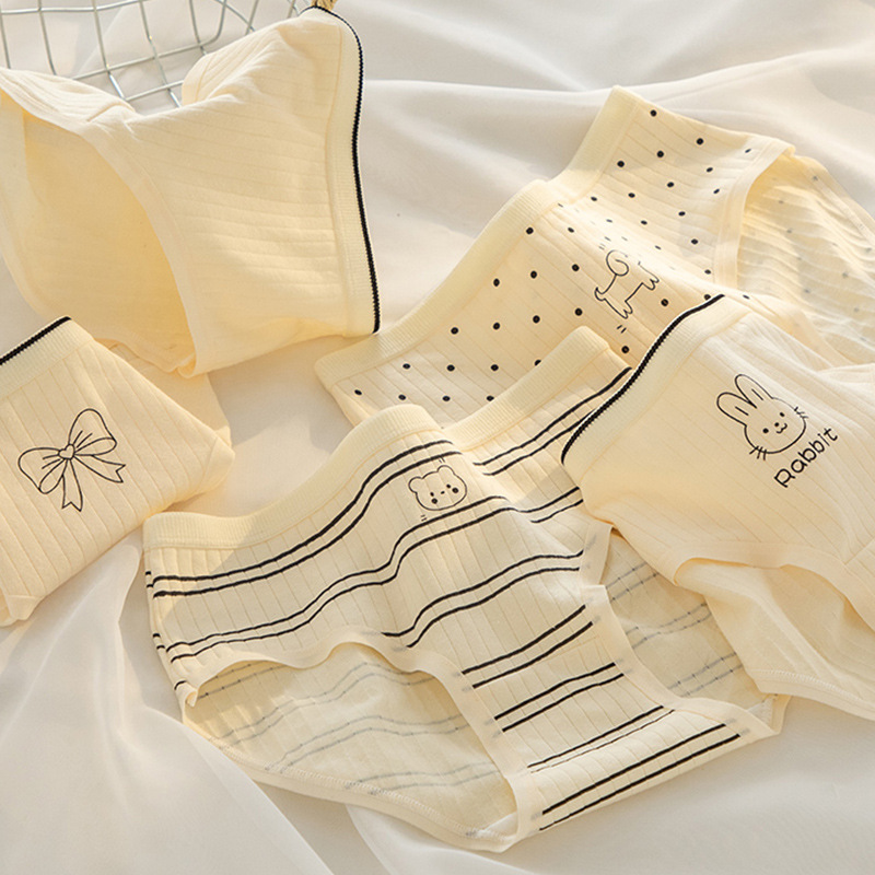 条纹卡通女士内裤女生纯棉A类婴儿棉少女7A抗菌裆三角裤头详情20