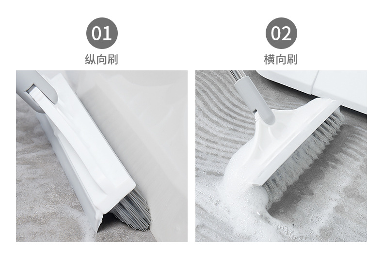 Hard bristle floor brush, floor crack brush, bathroom wash, corner and toilet tile brush, crack cleaning brush, glass scraper brush, broom pic 23