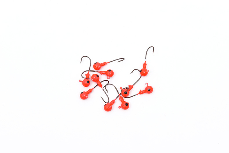27463 [Red Lure Lead Hook] Soft bait lead hook, eye hook, export fishing gear pic 3