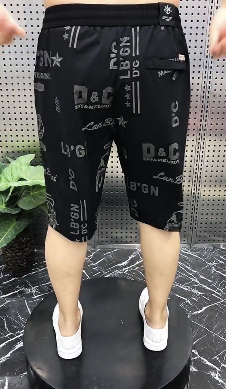 Summer trend ice silk quick-drying men's 5-inch shorts, versatile men's loose 7-inch men's pants, and casual beach pants for outerwear pic 9