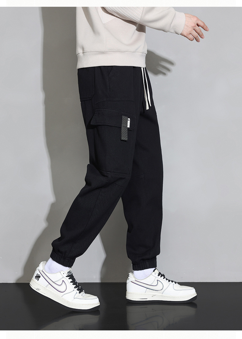 Pantalones de carga hombres 2023 nuevo otoño marca de moda juvenil holgada versátil pies de túnica para hombres tamaño grande pantalones casuales para hombres pic 22