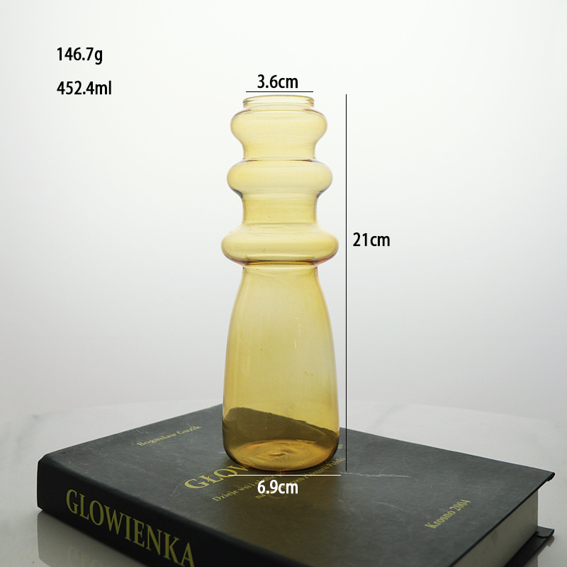 A popular Instags-style glass small vase, a niche hydroponic and hydroponic transparent light luxury bubble decoration for living room flower arrangement pic 6
