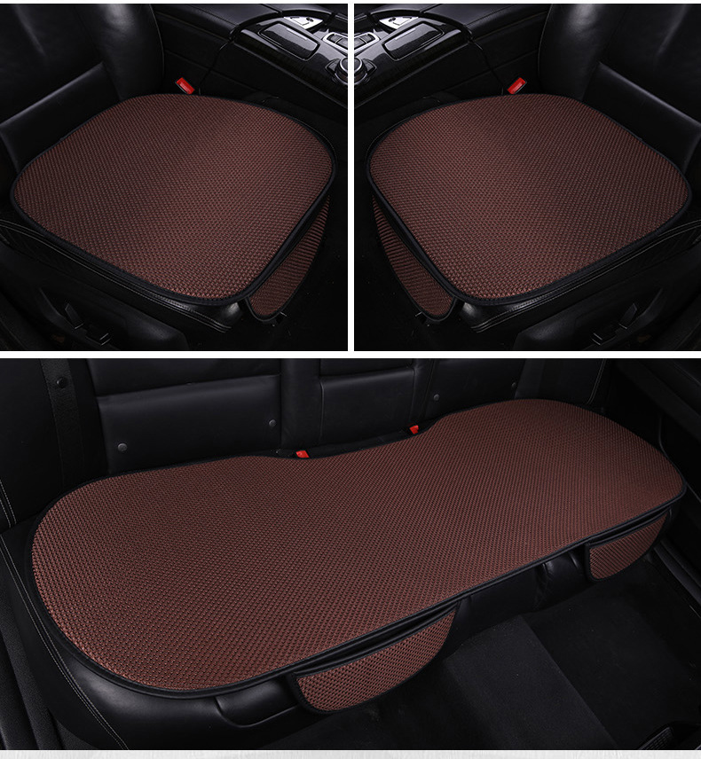 Car ice silk seat cushion, summer cooling pad, non-binding, anti-slip, breathable, backless seat cushion three-piece set, thickened cooling pad pic 25