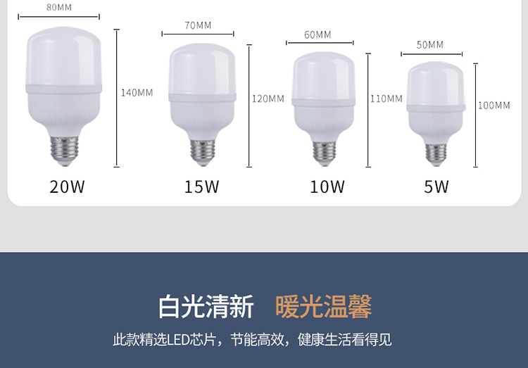 厂家批发led灯泡家用高富帅e27螺口节能灯超亮照明 led三防球泡灯 pic 6