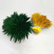 源头厂家供应5-6白项毛鸡毛卷 头花胸花DIY道具服装辅料 彩色羽毛详情6