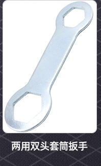 Galvanized double-ended wrench, open-end wrench, hexagonal socket wrench, two-end wrench, hardware tools, wrench, handle 5.5-22 pic 55
