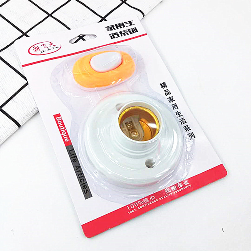 Hot-selling product: Lamp socket switch set, circular screw-type lamp socket, hand-held bedside switch combination, binary supply pic 4