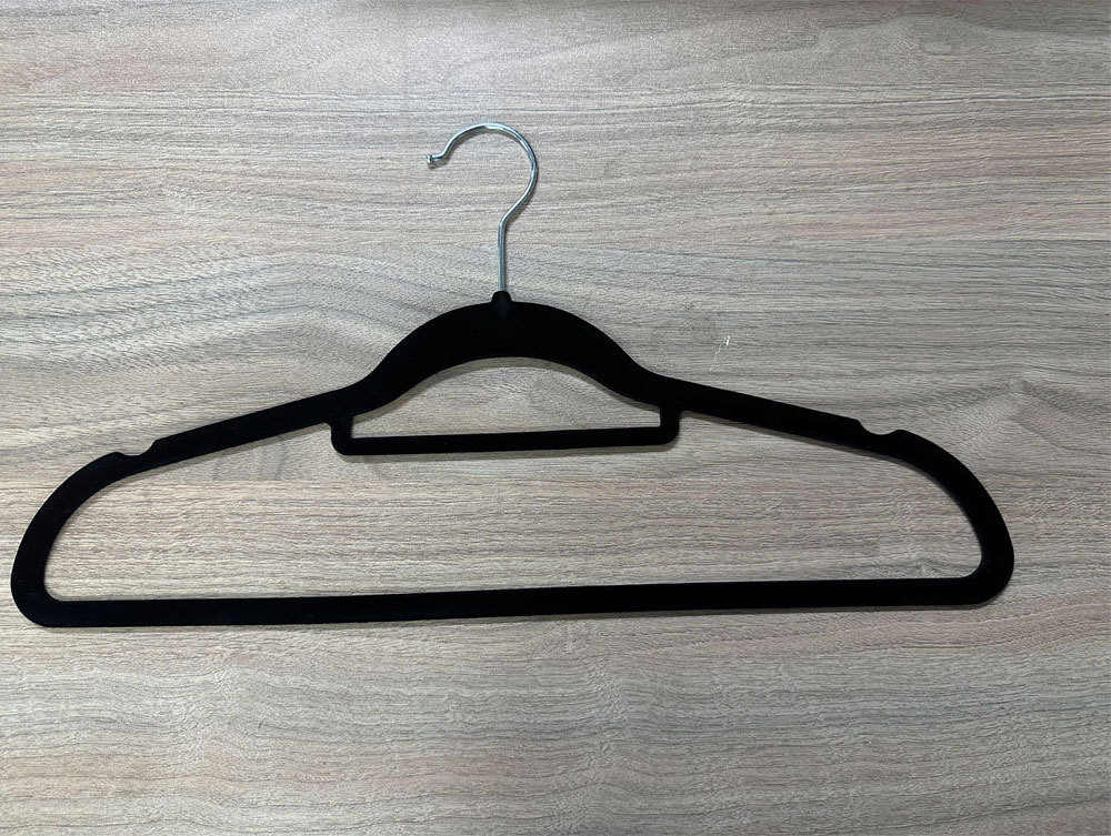 亚马逊厂家爆款多功能家用收纳植绒衣架加粗款防滑无痕衣架衣撑子详情7