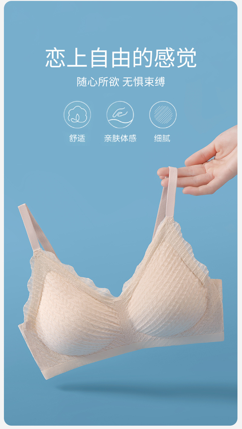 麦穗吊带内衣女无痕无钢圈美背小胸聚拢运动乳胶文胸罩透气睡眠详情5