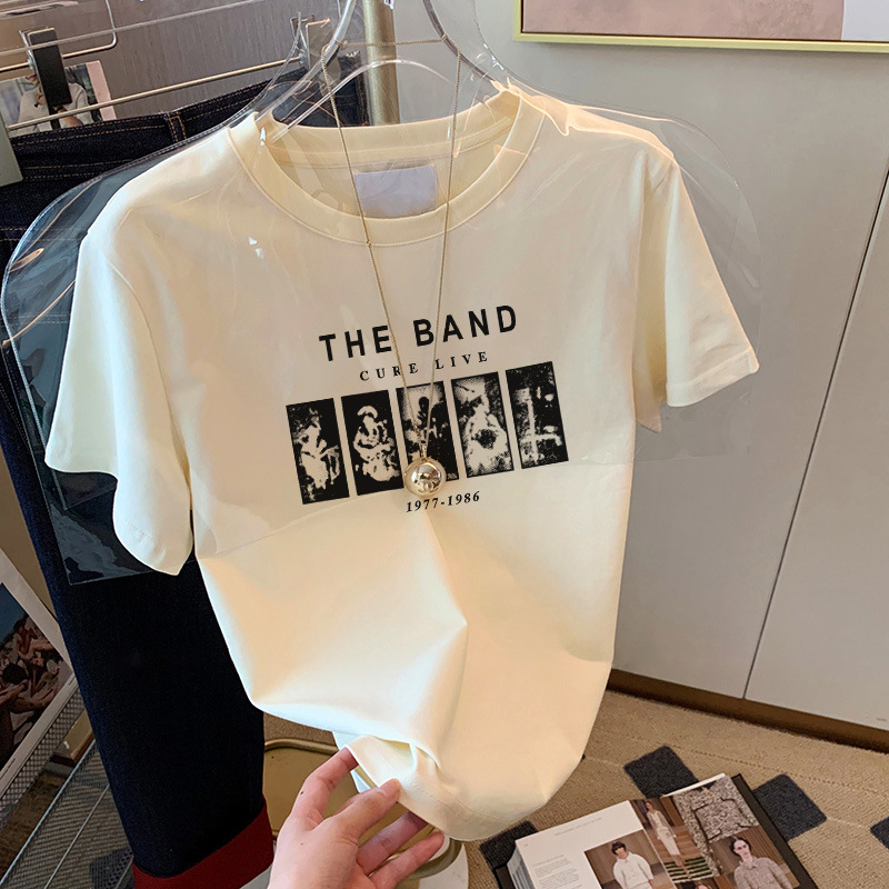 圆领短袖T恤女2025夏季新款精梳棉时尚百搭洋气减龄宽松显瘦ins潮详情15