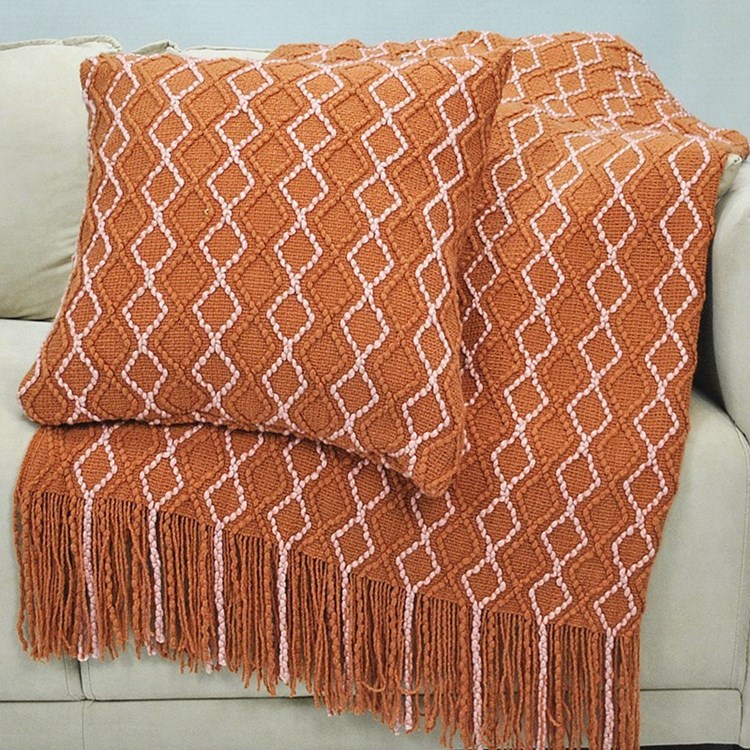 Bed cover, knitted blanket, tassel, sofa cover blanket, bed end blanket, nap blanket, air conditioning blanket, cover blanket, lap blanket, leisure blanket pic 6