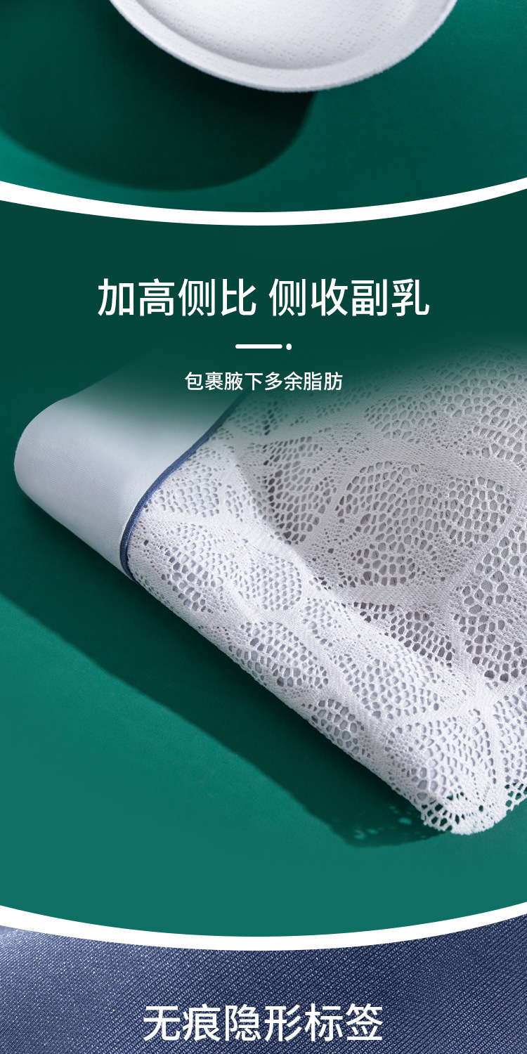 大码文胸200斤m高弹无痕蕾丝内衣女无钢圈防下垂运动睡眠薄款胸罩详情17