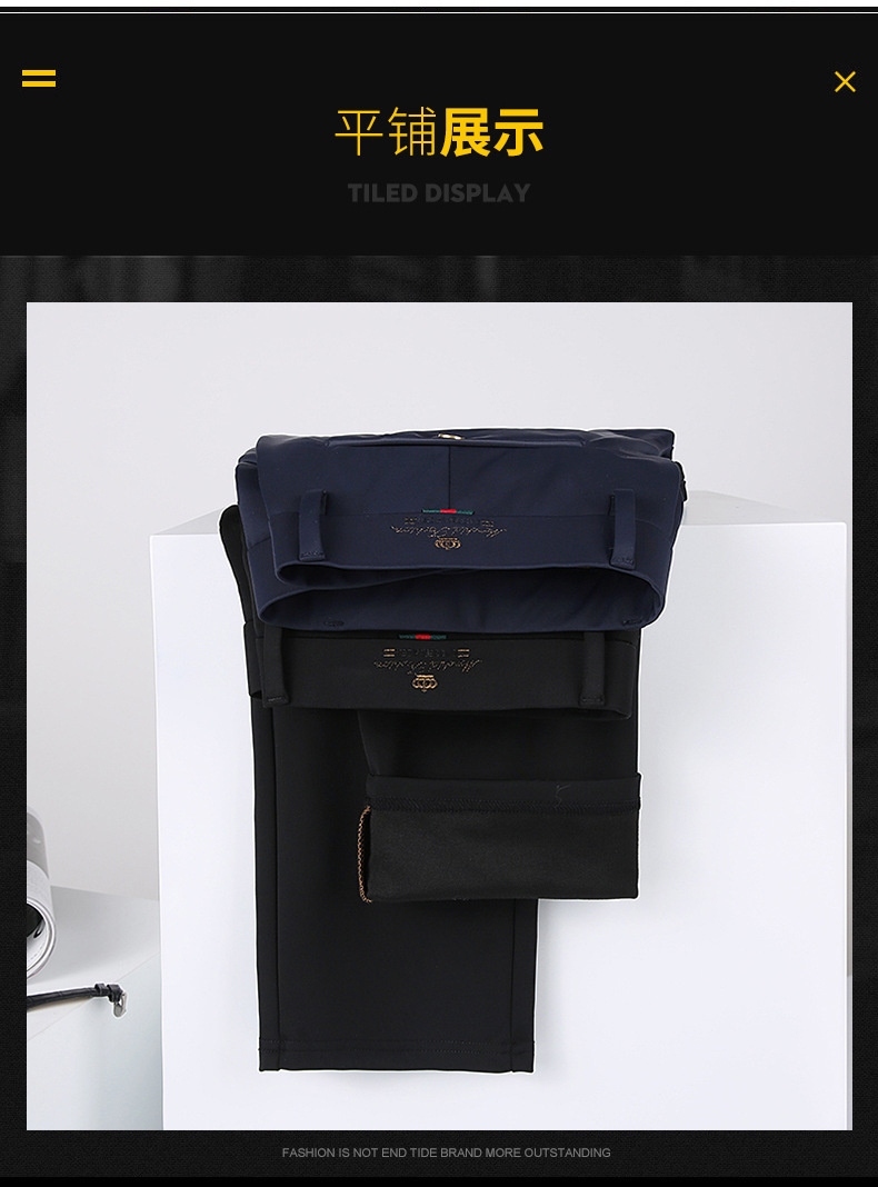 High-end business casual pants for men 2022 autumn and winter, thickened long pants, youth straight, elastic, wrinkle-free and drape dress pants pic 20
