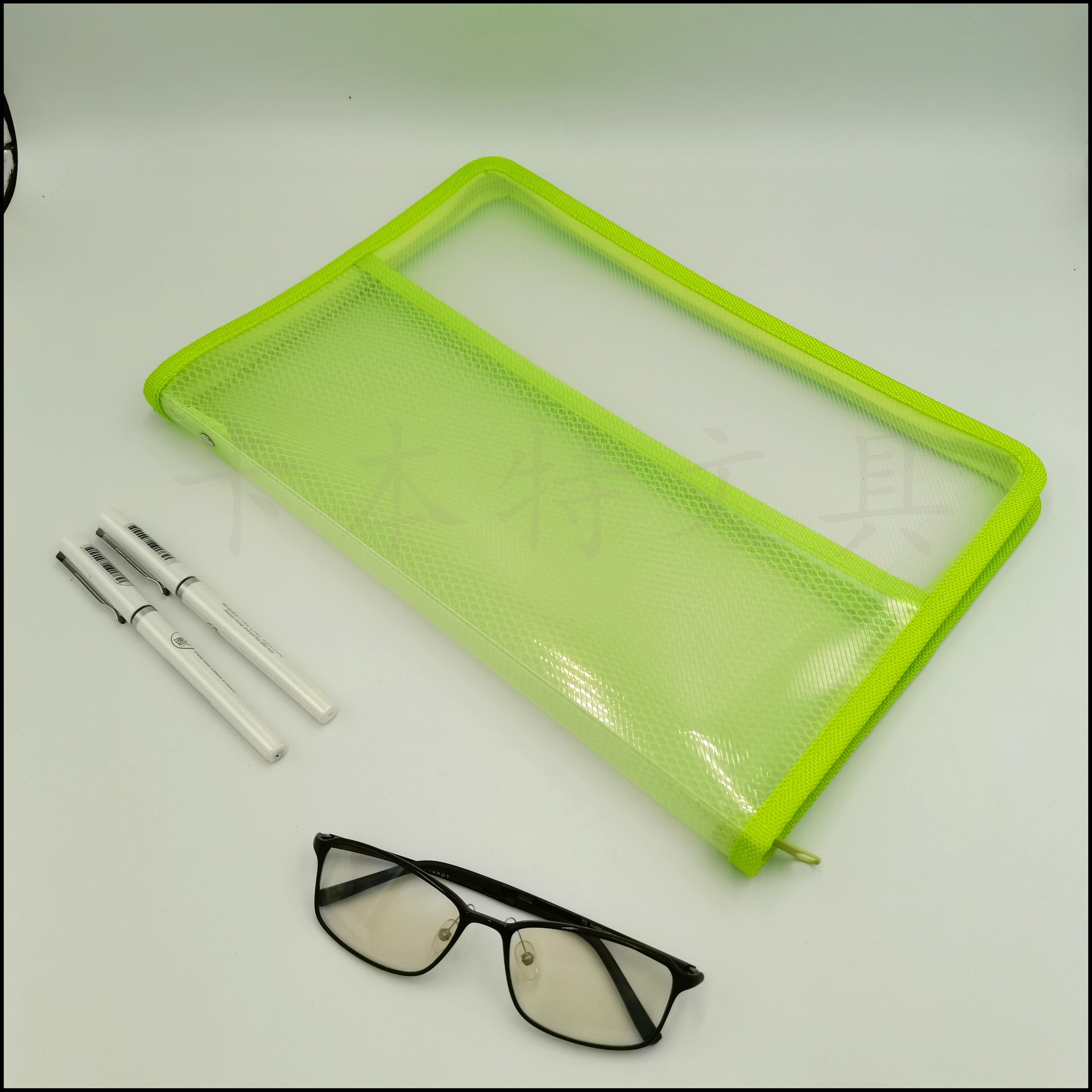 A4 transparent zipper file bag, office materials bag, folder factory direct sales, mixed color edge classification storage bag, folder file box pic 4