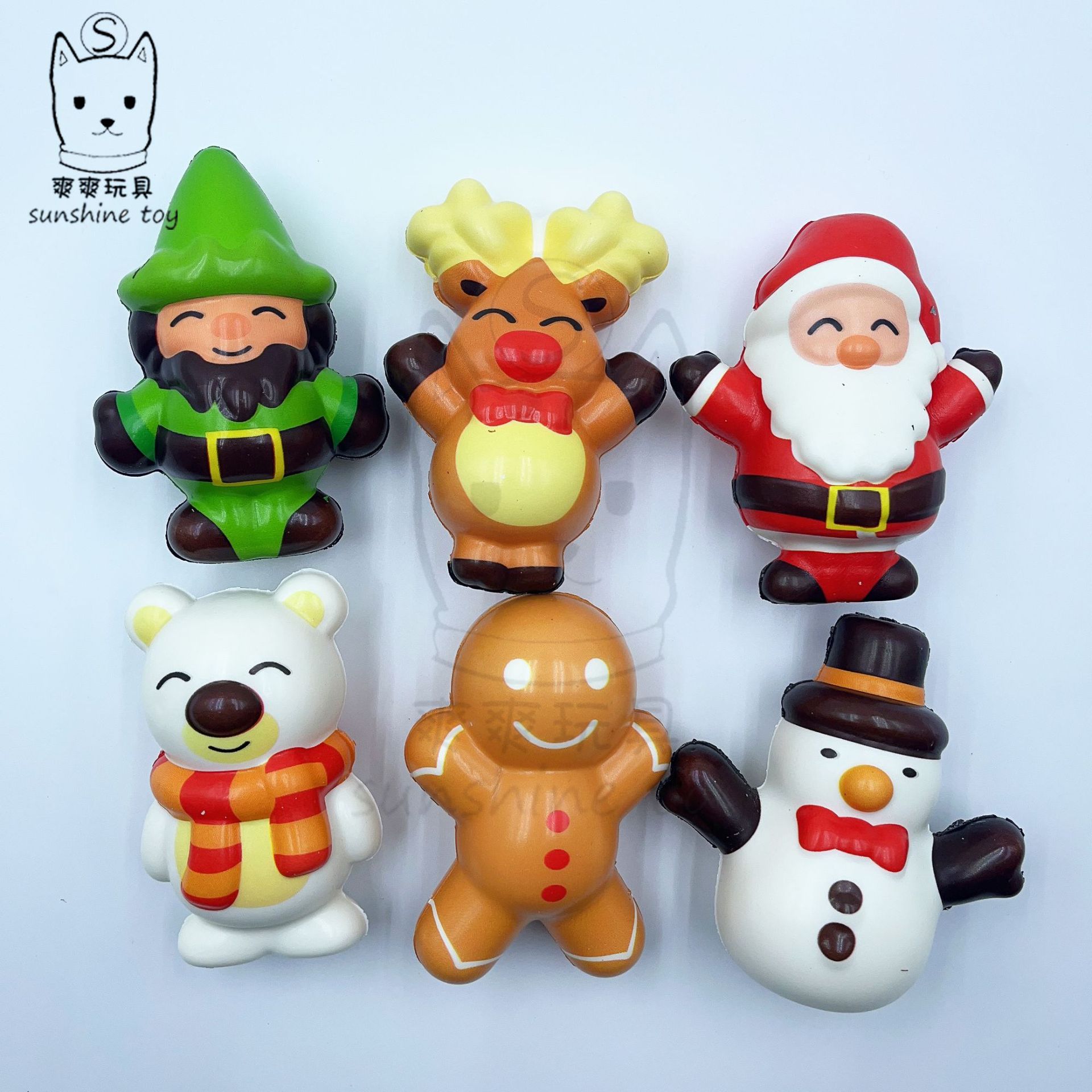 Cross-border bestseller Santa Claus pu slow rebound Doll Christmas holiday doll Foam ball pic 3