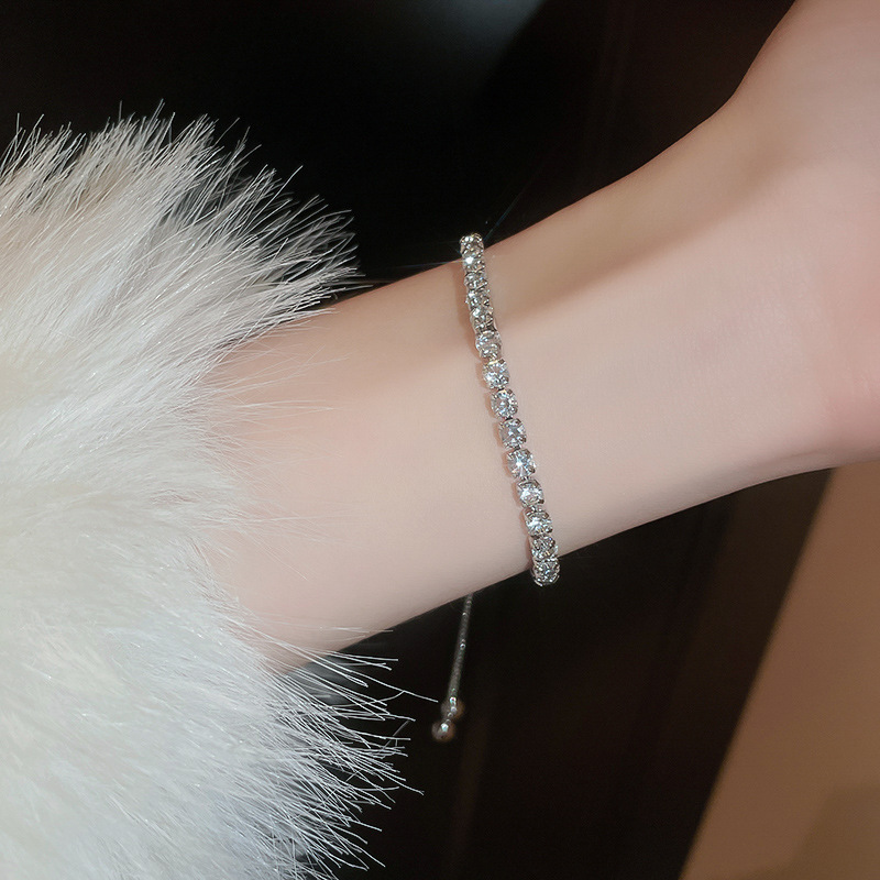 Korean fashion Zircon adjustable bracelet, a light luxury and high-end style bracelet, is unique and versatile, a new type of elegant jewelry pic 45