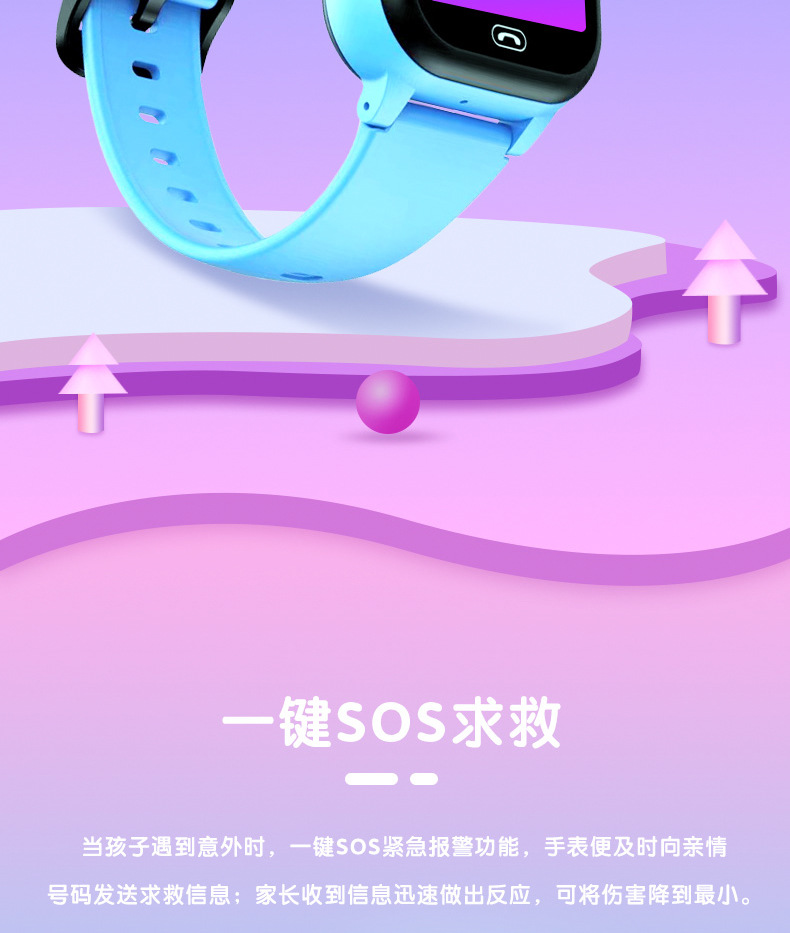 跨境Q15防水儿童智能电话定位微聊拍照电筒5代Z6多国语言切换手表详情8