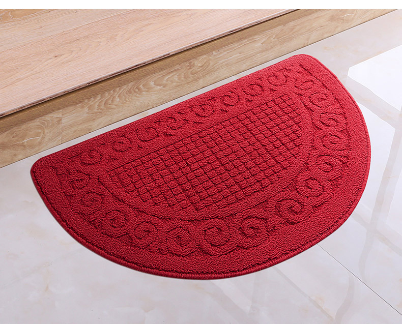 Wholesale of retro polypropylene semi-circular floor MATS, door MATS, living room carpets, bathroom and bathroom anti-slip floor MATS pic 13