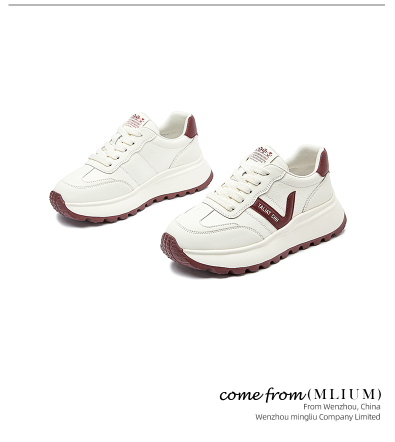 发泡底真皮阿甘鞋2025春季新款厚底增高运动鞋休闲女鞋百搭小白鞋详情20