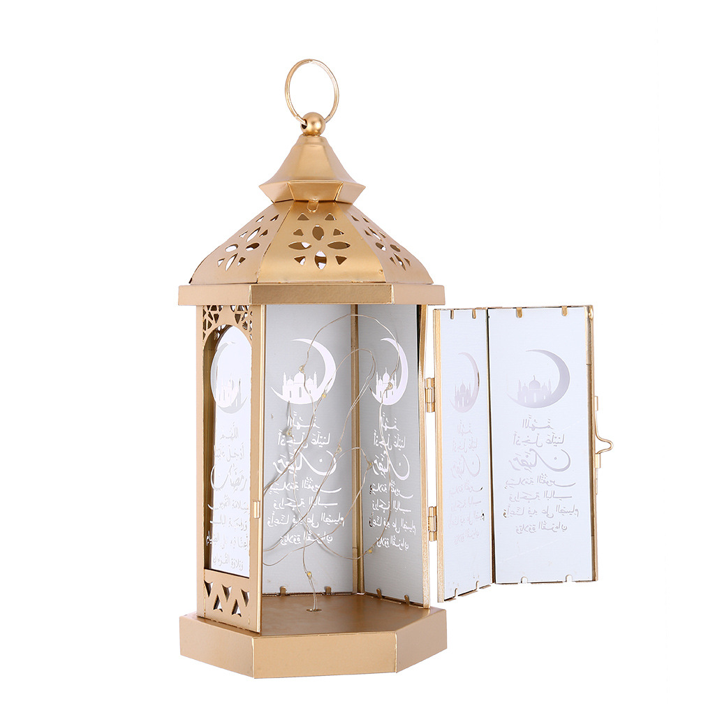 Ranadan Ramadan lantern, Eid al-Fitr ironwork metal display typhoon lantern handicraft, Arab lantern pic 21