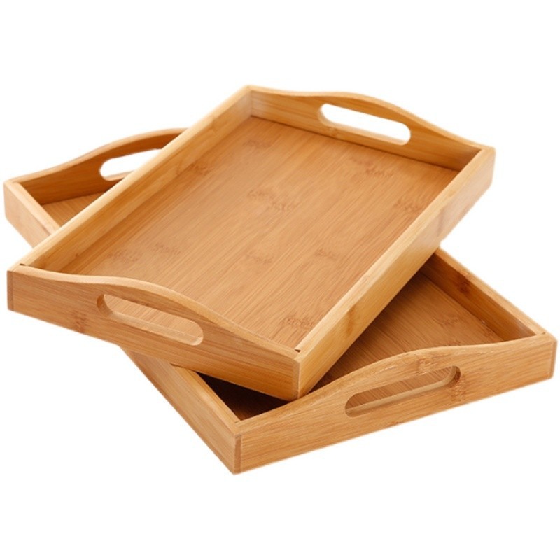 木质烧烤托盘长方形家用竹制茶水杯茶托盘多种方形圆形木头盘子详情11