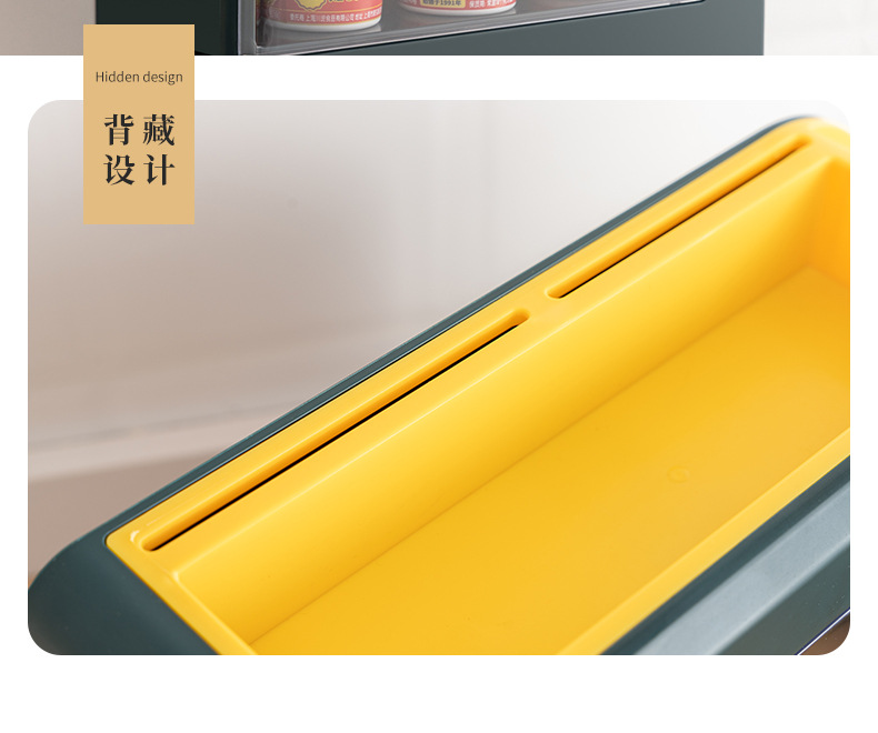 The multi-functional drawer-type seasoning box for the kitchen, the wall-mounted kitchen storage rack without drilling holes, and the double-knife chopstick storage rack pic 13