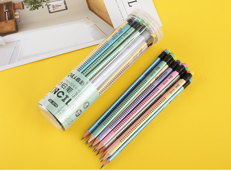 HB Pencils for primary school students, 30-piece triangular rod correction grip pencils, creative cartoon writing pens, wholesale of barrel pencils pic 13