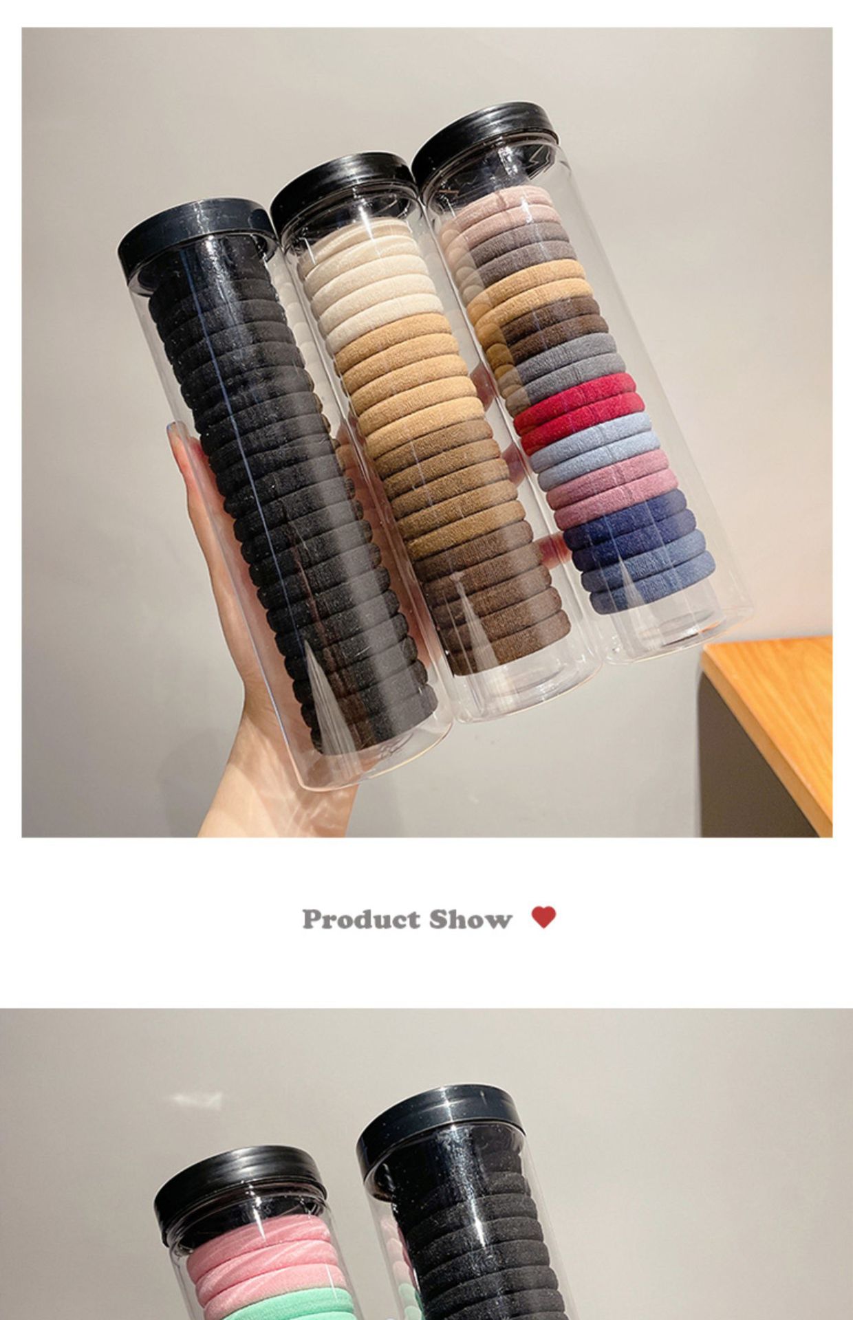 Simple and elegant black hair tie for women, high elasticity and durability, high ponytail headwear, hair tie and hair band wholesale pic 22