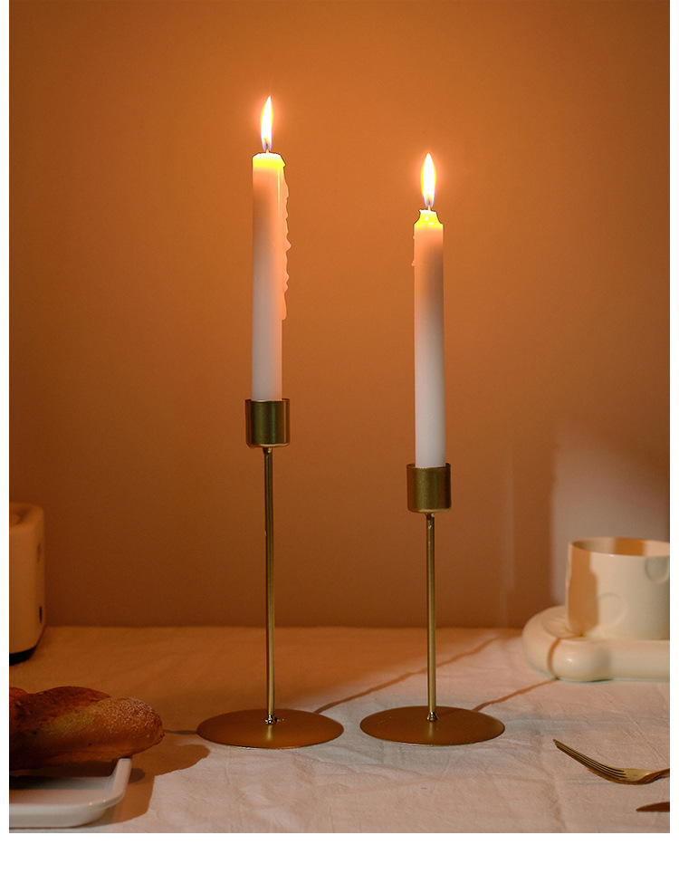 Nordic home light luxury style candlestick ornaments, retro candlelight dinner props, simple home romantic table decorations pic 15