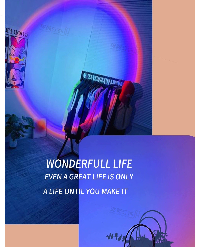 明装日不落射灯嵌入洗墙背景墙玄关直播商用日落夕阳过道氛围射灯详情5