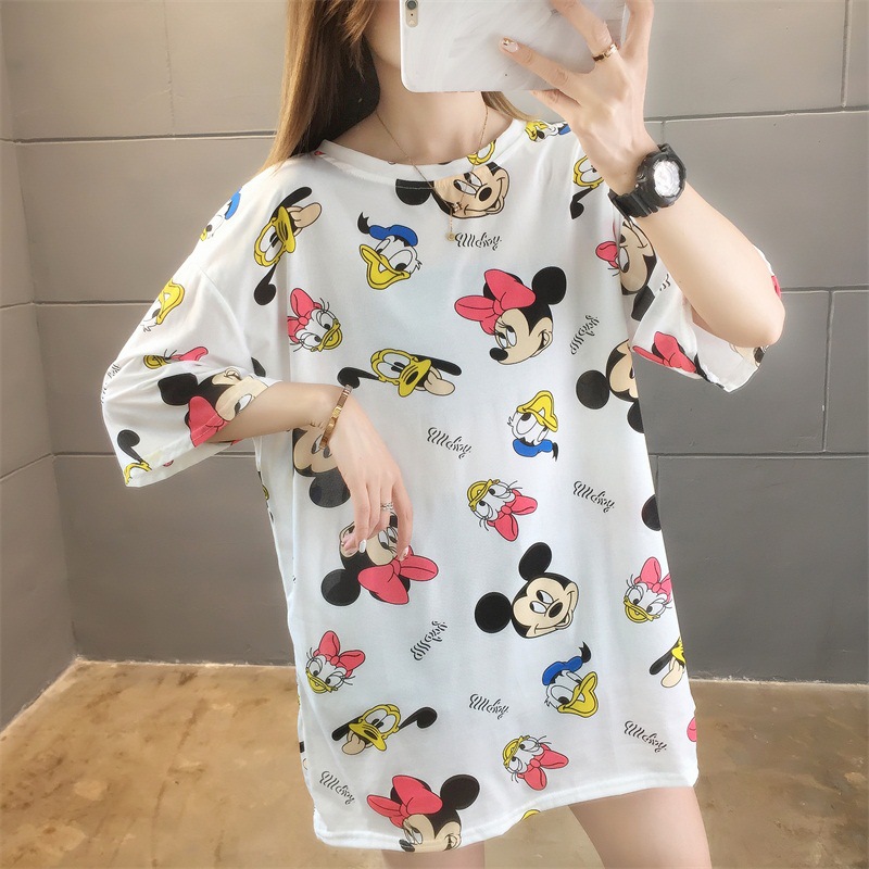 加肥加大码女装2020年夏装新款微胖妹妹mm中长款上衣200斤短袖T恤详情5
