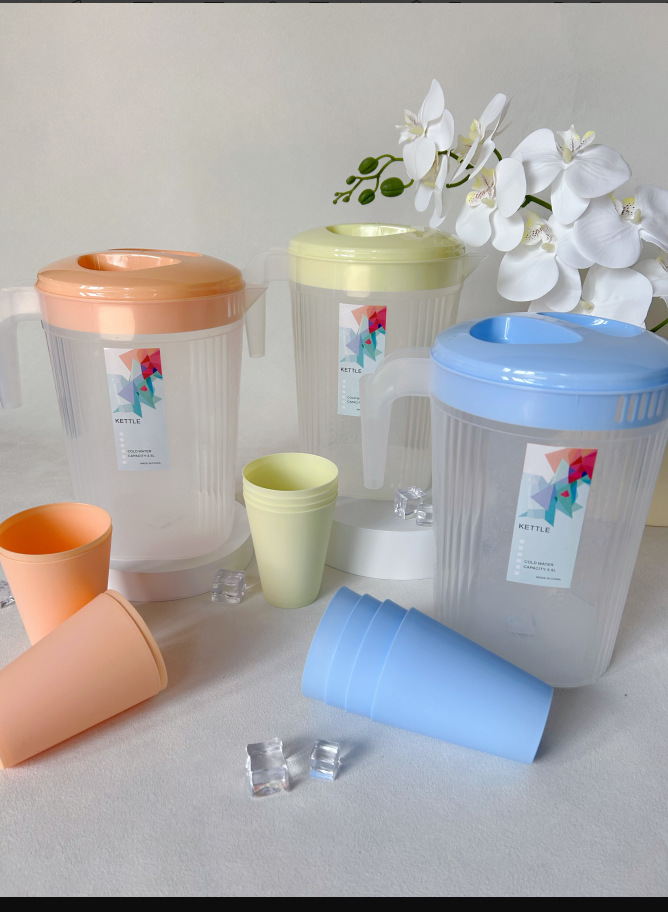 New plastic cold water bottle with large capacity for household tea brewing, measuring pot, milk tea shop cold water bottle with scale, commercial use pic 9