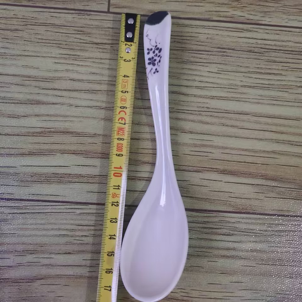205 melamine spoons, rice spoons, resin spoons, spoons, porcelain imitation spoons, restaurant and hotel tableware, long-handled white spoons wholesale pic 15