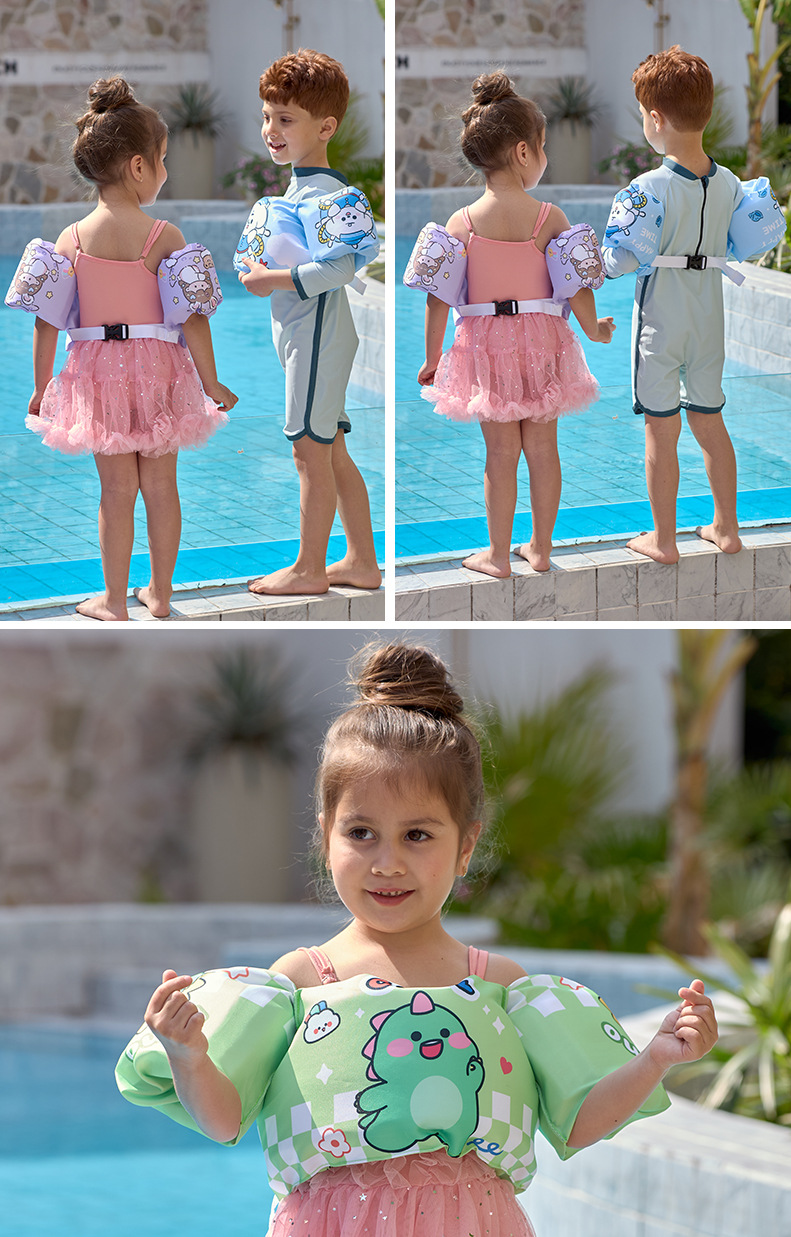 24 New styles of baby buoyancy vests, cartoon printed non-inflatable buoyancy jackets, dinosaur robot swimming life jackets pic 8