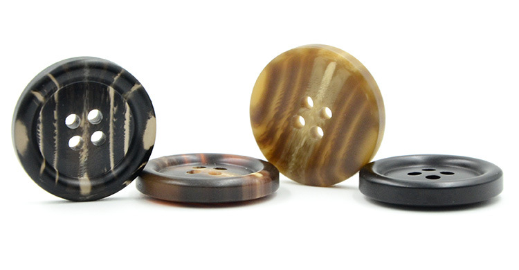 New Joy resin high-end suit buttons, overcoats, windbreakers, sweaters, round four-eye round edge buttons, exquisite matte buttons pic 9